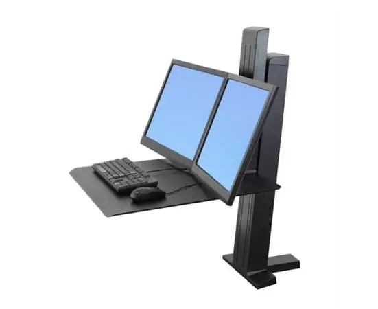 🔥 Ergotron Dual Monitor Standing Desk WorkFit-SR (Black) $700 OBO🔥