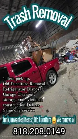 JUNK REMOVAL - TRASH REMOVAL- FURNITURE REMOVAL
