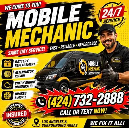 Mobile Mechanic Auto Repair Shop | Car Battery | Alternator Fix | RV