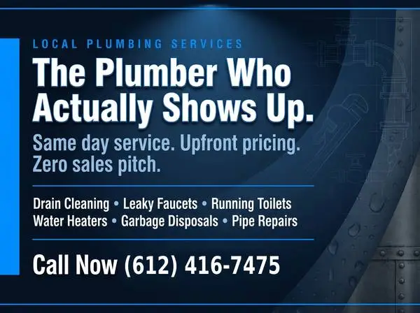 💧PLUMBER - Same Day Plumbing – No Callbacks, No Runaround, No Mess