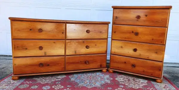 Matching Dressers. Chest and 6 Drawer Dresser. Price for both.
