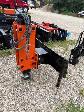 Skid steer post pounder