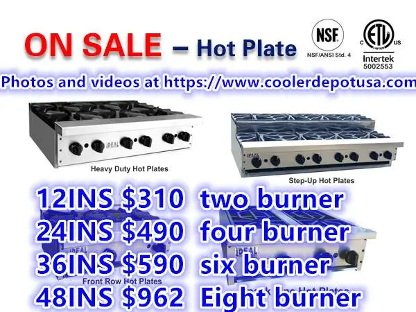 HOT PLATE BURNER GAS RANGE STRATUS COOK propane LP natural gas RESTAUR