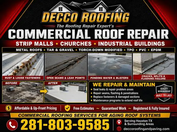 COMMERCIAL METAL & FLAT ROOF REPAIR HOME ROOFING REPAIRS LOCAL ROOFER