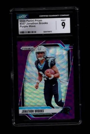 Jonathon Brooks graded football card