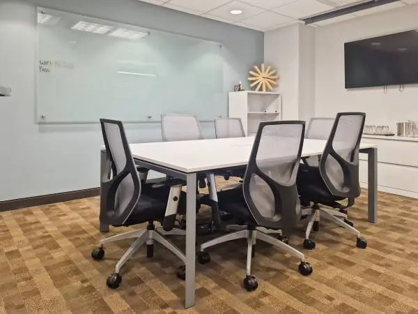 From slides to video calls, our meeting room is ready