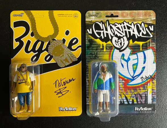 Notorious B.I.G & Ghostface Killah Action Figures!  Super7 BRAND NEW!