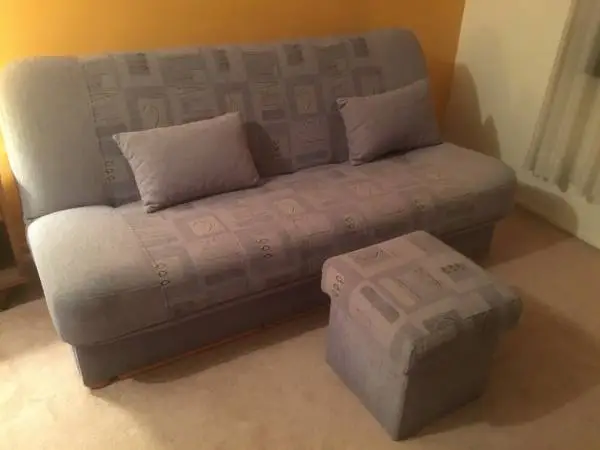 Like new futon and matching ottoman