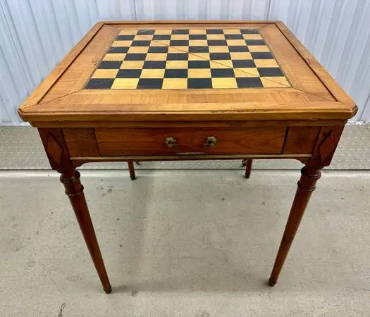 Roche Bobois Fruitwood Handmade Envelope Card/Game Table Les Provinciales