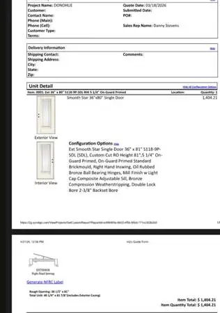 Brand new 36x8 insulated entrance door