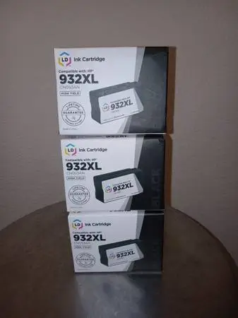 3 factory sealed ink.cartridges HP 932XL replacement
