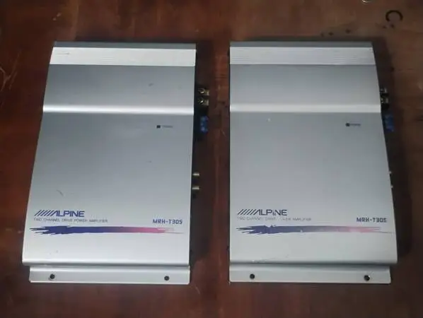 2 Vintage Alpine Car Stereo Amplifiers / Amplifier