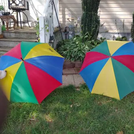 Umbrellas, 2 very colorful, $10 each or both for $15