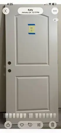 Solid core door right swing w hinges