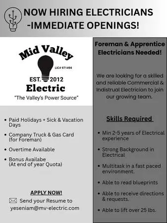 Foreman & Apprentice Electrician
