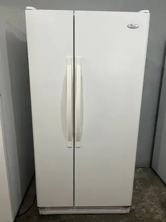 Whirlpool White Side by Side Refrigerator with Ice Maker 33”