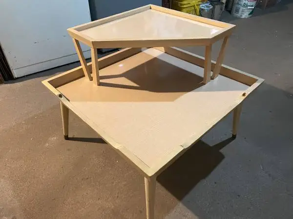 1950s Blonde corner table
