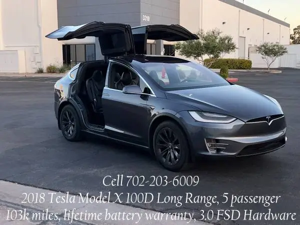 2018 Tesla Model X 100D Long Range--103k--Warranty--RARE 5 Seat model!