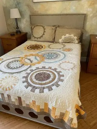 Full Size Bed, Headboard and Mattress “SteamPunk” style