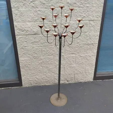 Royal Copper Floor Candelabra with 15 Candle Holders