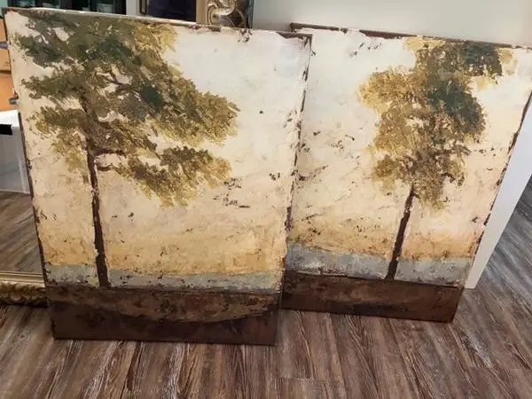 Ballard Design Set of Textured Tree Landscape Prints