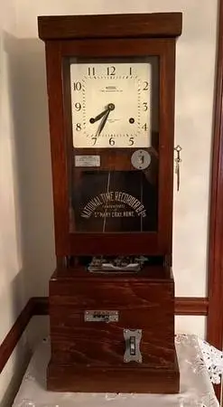 Antique Time Recorder - Industrial Clock In & Out & More