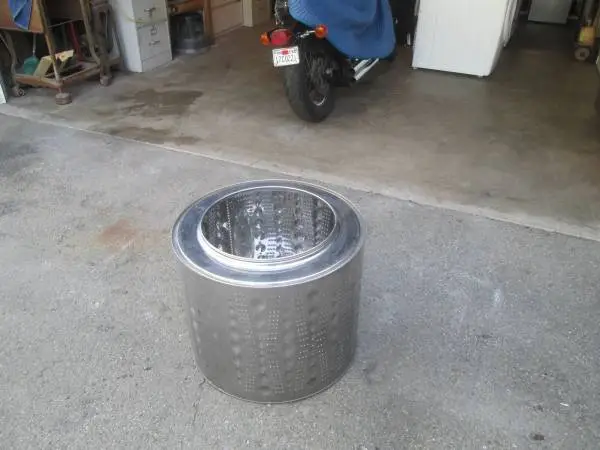 fire pit stainles steel washer tub