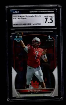 Cam Rising graded football card