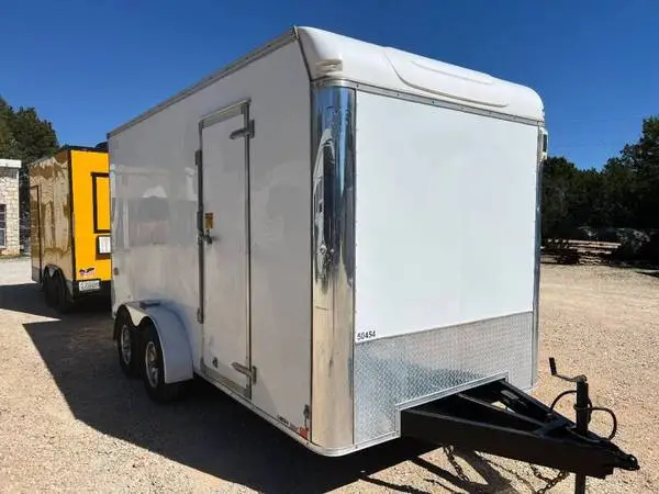 Used 2020 UNITED 7x16 Enclosed TRAILER w/Rear Ramp Door stk# 11850