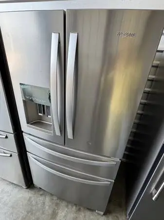 Whirlpool refrigerator French 4 door stainless steel