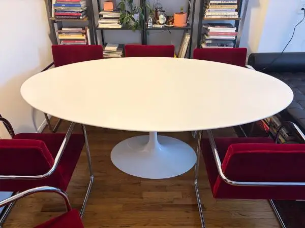 Authentic Knoll Saarinen Oval Dining Table (78”) / DWR
