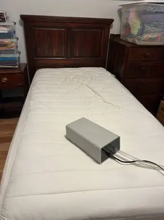 Twin-size Bed Frame, Headboard, and Box Springs