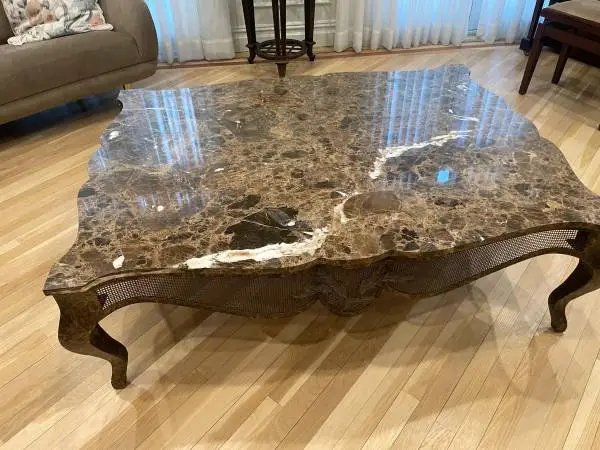 Marble top coffee table