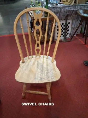 4 Swivel chairs Primitive Country look or Paint them your color