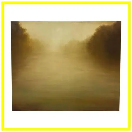 Aondrea Maynard Evenings Gold Oil On Wood Painting, Original. Estimat