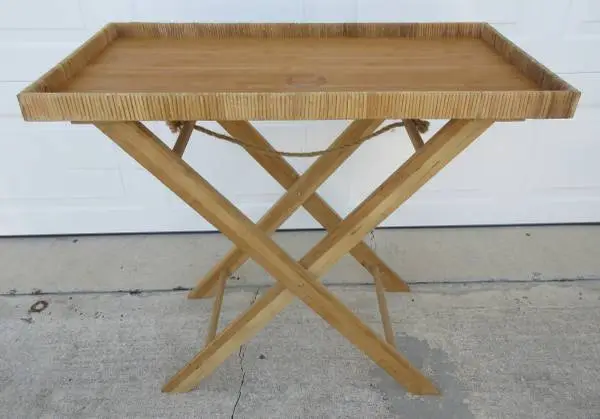 Hobby Lobby Bamboo Folding Tray Table, Side Table, Hall Entrance Table