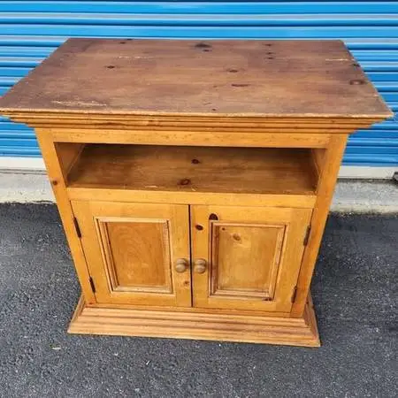 Farmhouse Nightstand MEDIA STAND console cabinet reclaimed wood