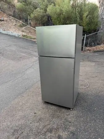 Stainless steel refrigerator with freezer (free local delivery)