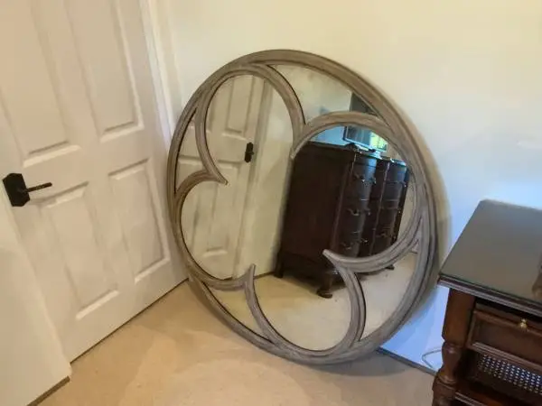 Wall mirror restoration hardware