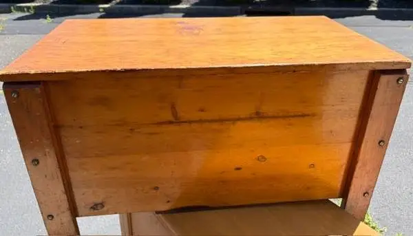 Vintage Wooden Linen Hope Chest 32 X 16 X 18 Inches Tall