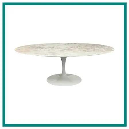 Eero Saarinen For Knoll 50th Anniversary Oval Marble Tulip Dining Tabl