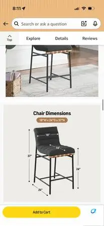 Counter stools (3)