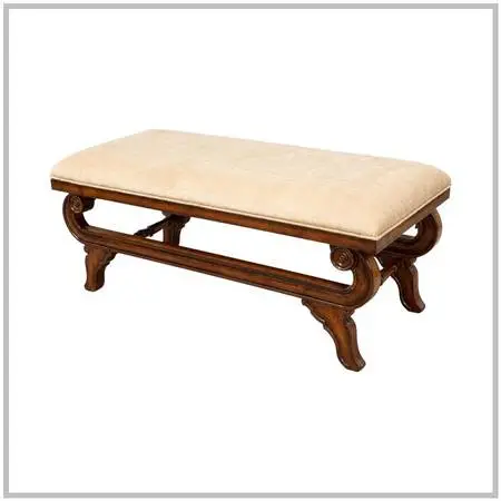 Bernhardt Golden Velvet Bench