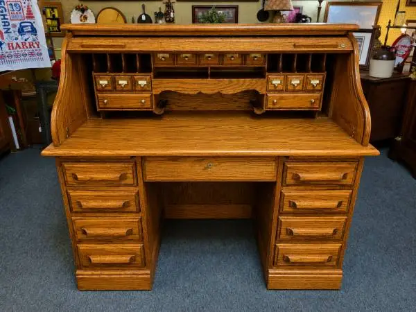 Oak Roll-top Desk