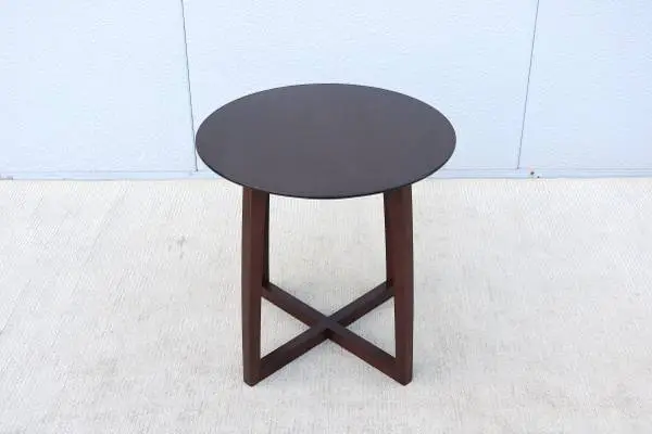 Scandinavian Style Modern Amenity European Beech Wood Round End Table