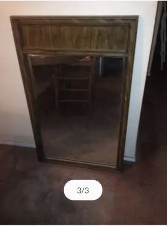 2 Vintage Mid Century Large Wall / Dresser Mirrors