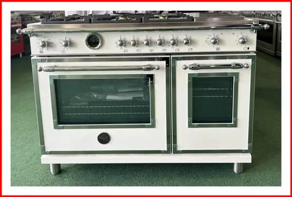 Bertazzoni Heritage 48 Free Standing Dual Fuel Range Ivory Gloss