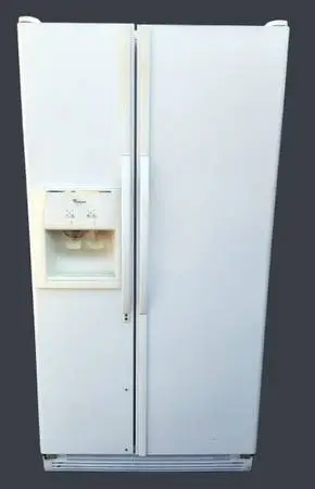 WHIRLPOOL 25 CUBIC FT SIDE BY SIDE FULL SIZE REFRIGERATOR FRIDGE ICE & WATER DIS