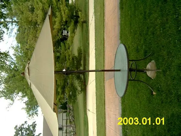 Outdoor Umbrella with table and stand