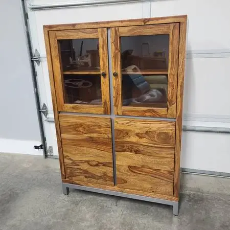 Solid Sheesham Wood Bookcase/Cabinet
